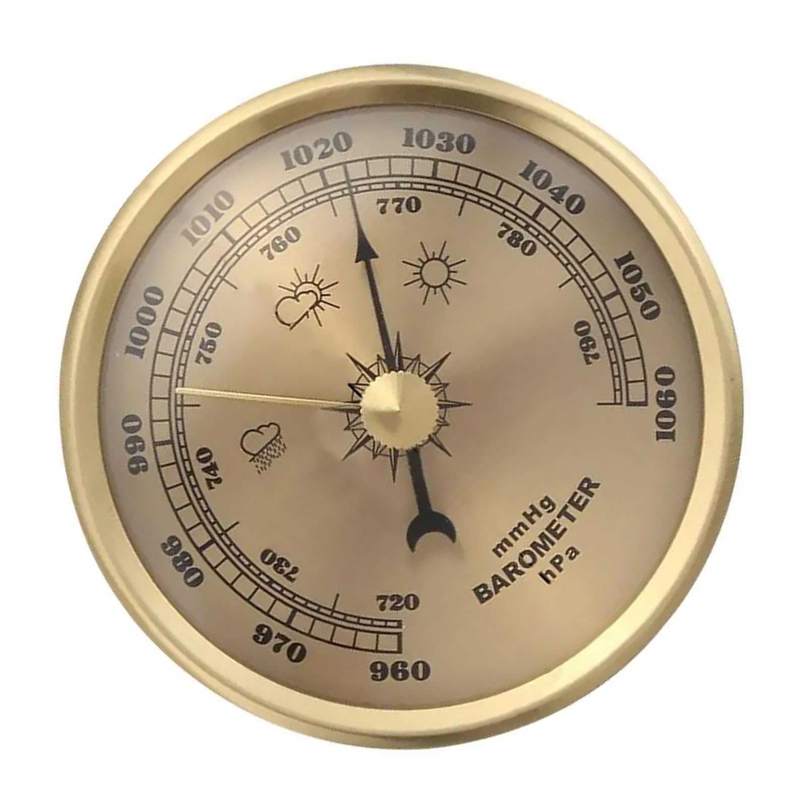 Barometri Analogico Misuratore di Pressione Atmosferica Manuale Operare Stili Antichi Attrezzatura Meteorologia per Laboratorio Acciaio Inox Meteo Barometro