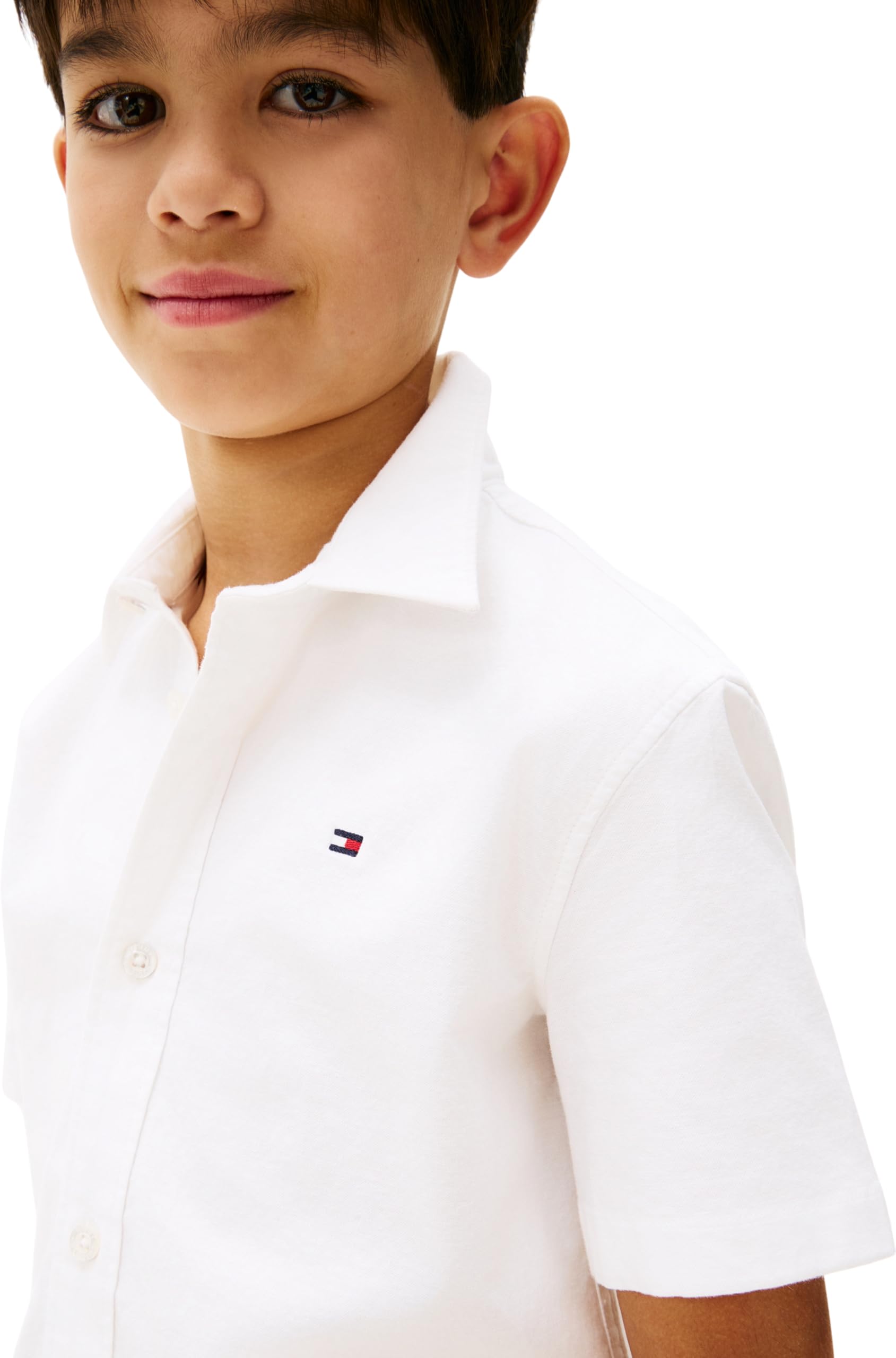 Tommy Hilfiger Stretch Oxford Shirt SS Kb0kb09554 Chemises Garçon (Lot de 1)