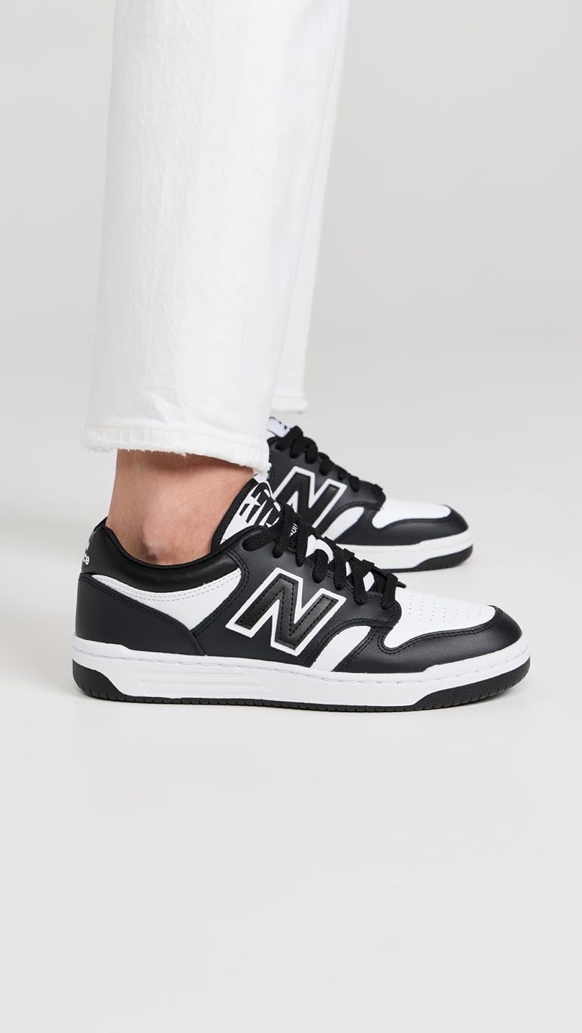 New Balance Unisex-Adult BB480 V1 Sneaker, White/Black, 6 - Image 2