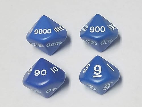 Miniatura 2 de Generador de números aleatorios azul d10 juego de dados (individual, TENS, cientos, miles)