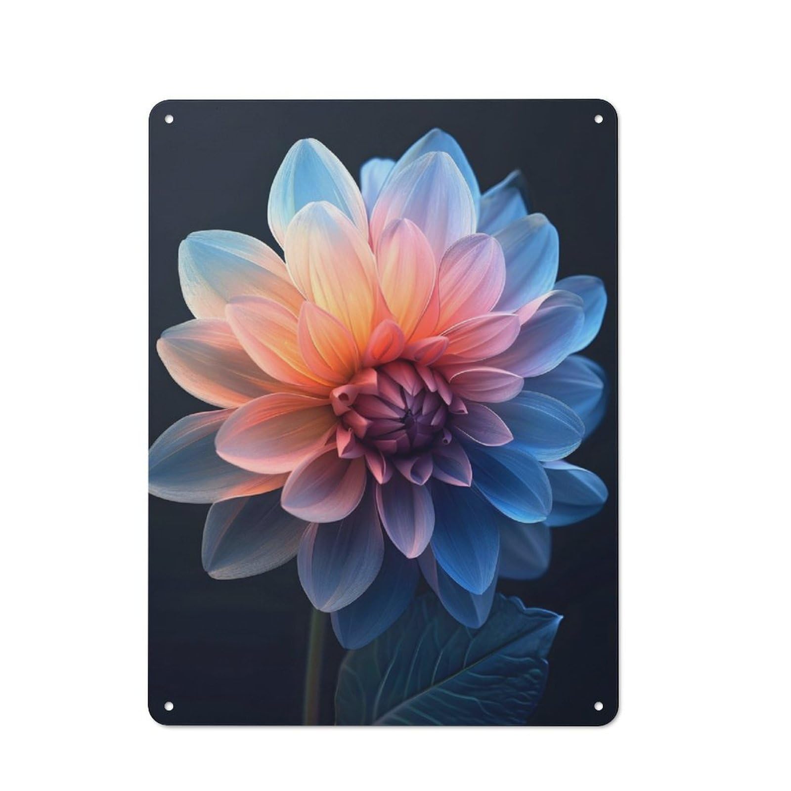Junmoney Realistic Flowers Rustic Tin Sign 40X30cm For Home Bar Wall, For Home Interiors, Feature Walls And Decorative Displays