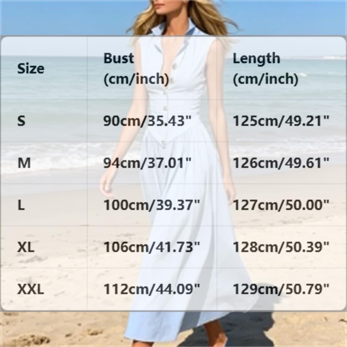 Vestido Largo Camisero de Mujer | Sin Mangas de Verano con Bolsillos