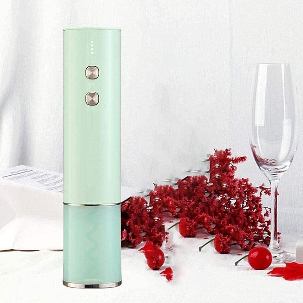 Abridor eléctrico de vino con cortador de aluminio, sacacorchos recargable, diseño ergonómico, carga USB para los amantes del vino