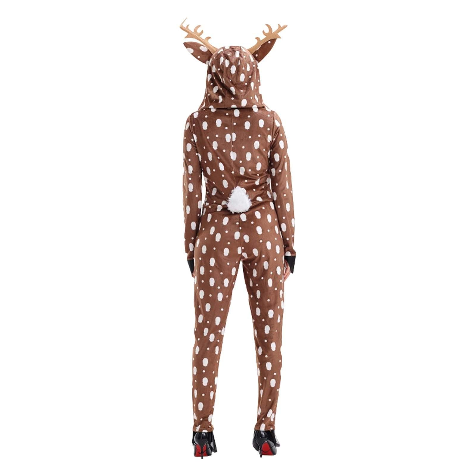 Costume Natale Da Renna Bambini Bambina Bambino Cervo Alce Tuta Natalizia Con Cappuccio Para Natale Capodanno Carnevale Di Cosplay Mascherata Carnevale Festa A Tema Per Famiglie