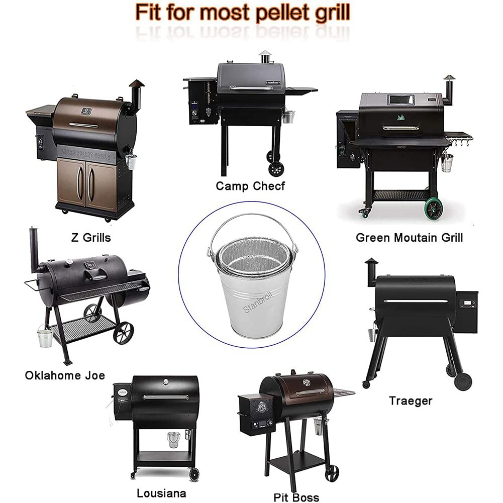 Sacchetti usa e getta per secchio di grasso, adatti per pellet a legna e barbecue, accessori per grill, confezione da 12