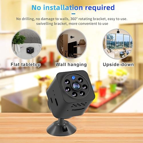 Miniatura 6 de Mini cámara para el hogar HD cámara interior para la oficina en casa cámara de control de aplicación de seguridad para mascotas bebé (solo video)