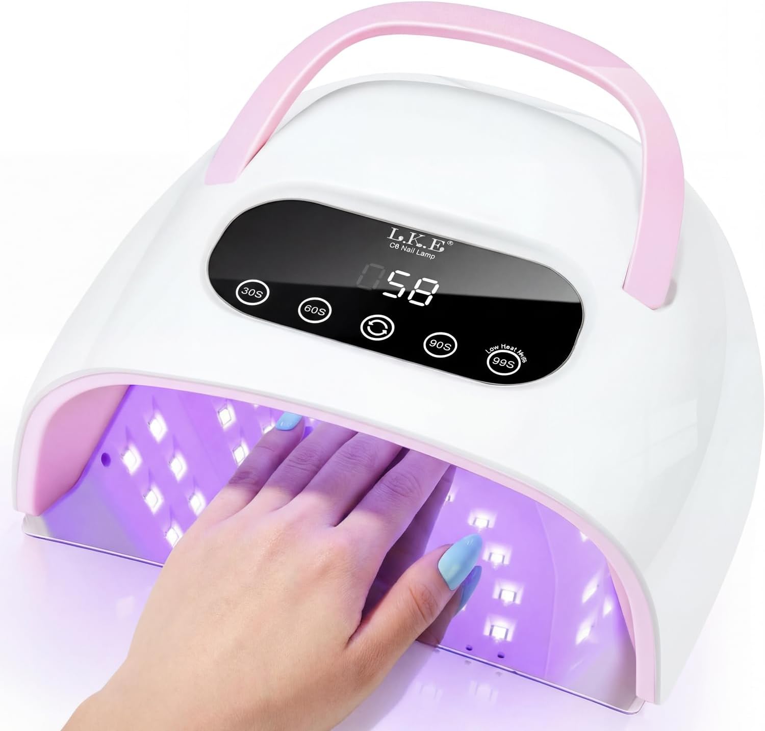 LetGoShop UV LED Nail Lamp, Professional UV Light for Gel Nails with Auto Sensor & 4 Timer Settings, Magnetic Base, LCD Touch Screen, Salon & Home Manicure DIY