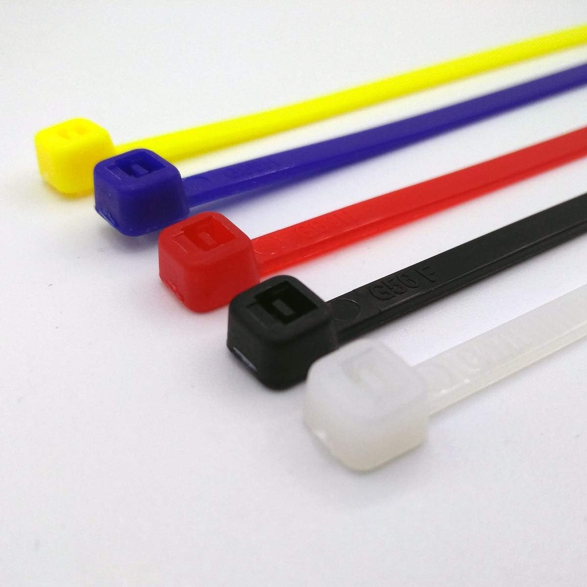 Cambridge ZipIts Nylon 6/6 UL Listed Cable Ties 150 Pack Assortment of 4-in, 8-in, 11-in Assorted Colors Self Locking Zip Ties, Contractor Quality Industrial Strength