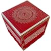 Creative Crafthouse Secret Stash Wood Puzzle Box Red Stained Maple Mandala Edition 4 Inch Cube