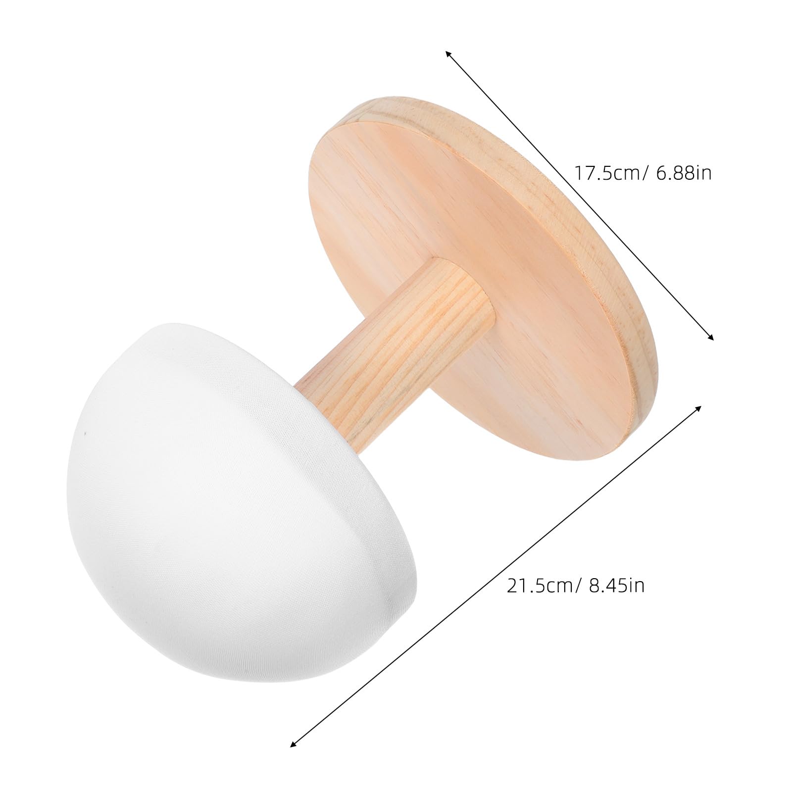Lurrose Asse da Stiro Portatile in Legno Piccolo con Cuscino Imbottito per Polsini Maniche e Colletti Sgabello Ergonomico Compatto per Stiratura di Reggiseni e Accessori per Uso