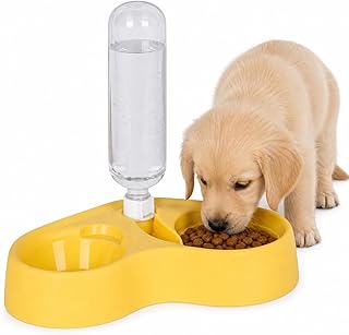 Gokich Water Food Bowl Set - Pet Bowl Food Feeder Container Dispenser Pet Anti-overturning Rice Bowl Supplies, Raised Incl Price In India