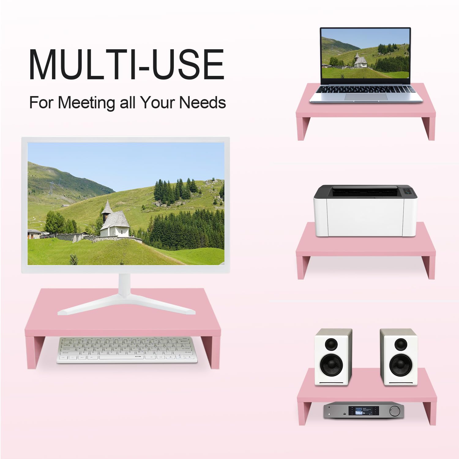 TEAMIX Supporto per monitor da 20 pollici, supporto per monitor