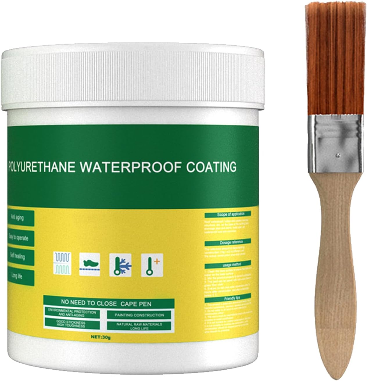 KOAHDE Adhesive Polyurethane Leak-Proof Coating, Transparent Waterproof Sealant Paste, Wall & Tile Repair Agent, Invisible Sealant, 100g