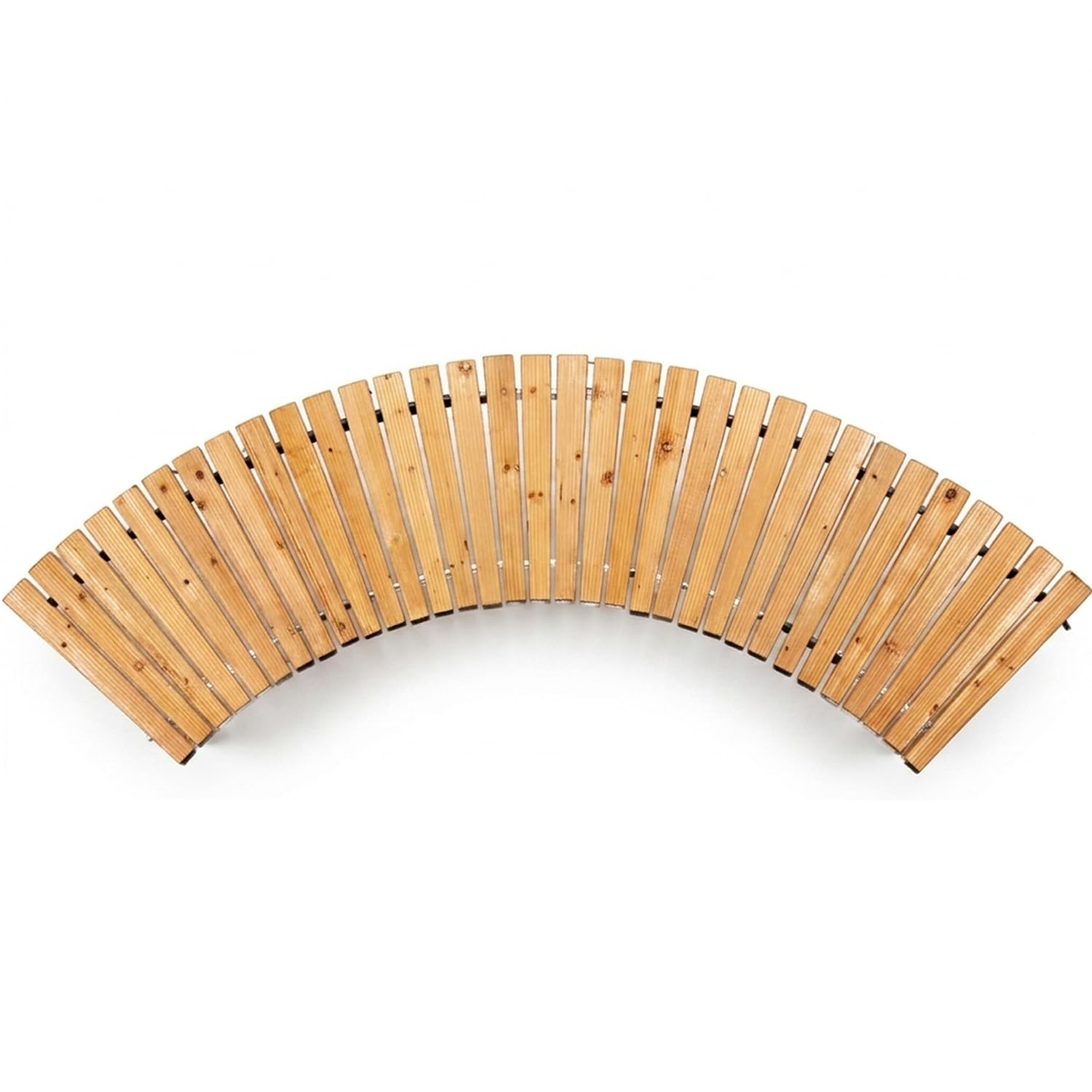 Woodside Roll Out Garden Walkway 6ft Curved Wooden Garden Pathway 183cm x 43cm Foldable Outdoor Walkway for Lawns, Gravel, Stones & Borders Weather Resistant Fir Wood