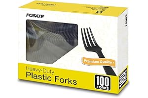 POSATE Disposable Forks, 100Ct