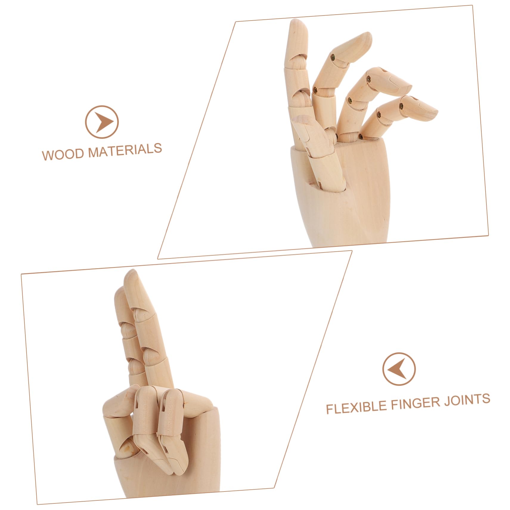 Beige Holzhandmodell für Fortgeschrittene Künstler und Studenten