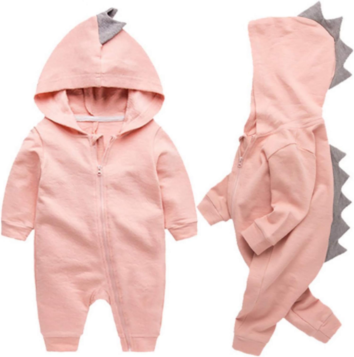 BANGELY Newborn Baby Boys Girls Cartoon Dinosaur Hoodie Romper Onesies Jumpsuit Outfits
