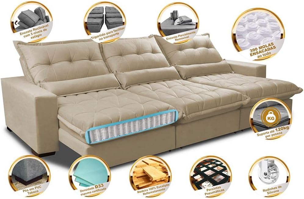 Sofá em perspectiva 3D, com fundo neutro. Sofá em perspectiva 3D, com fundo neutro.