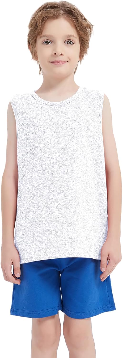 4 Pack Boys Toddler Shorts French Terry Cotton Shorts Summer Casual Elastic Waist with Drawstring for Kids(Age 2-12) - Image 2