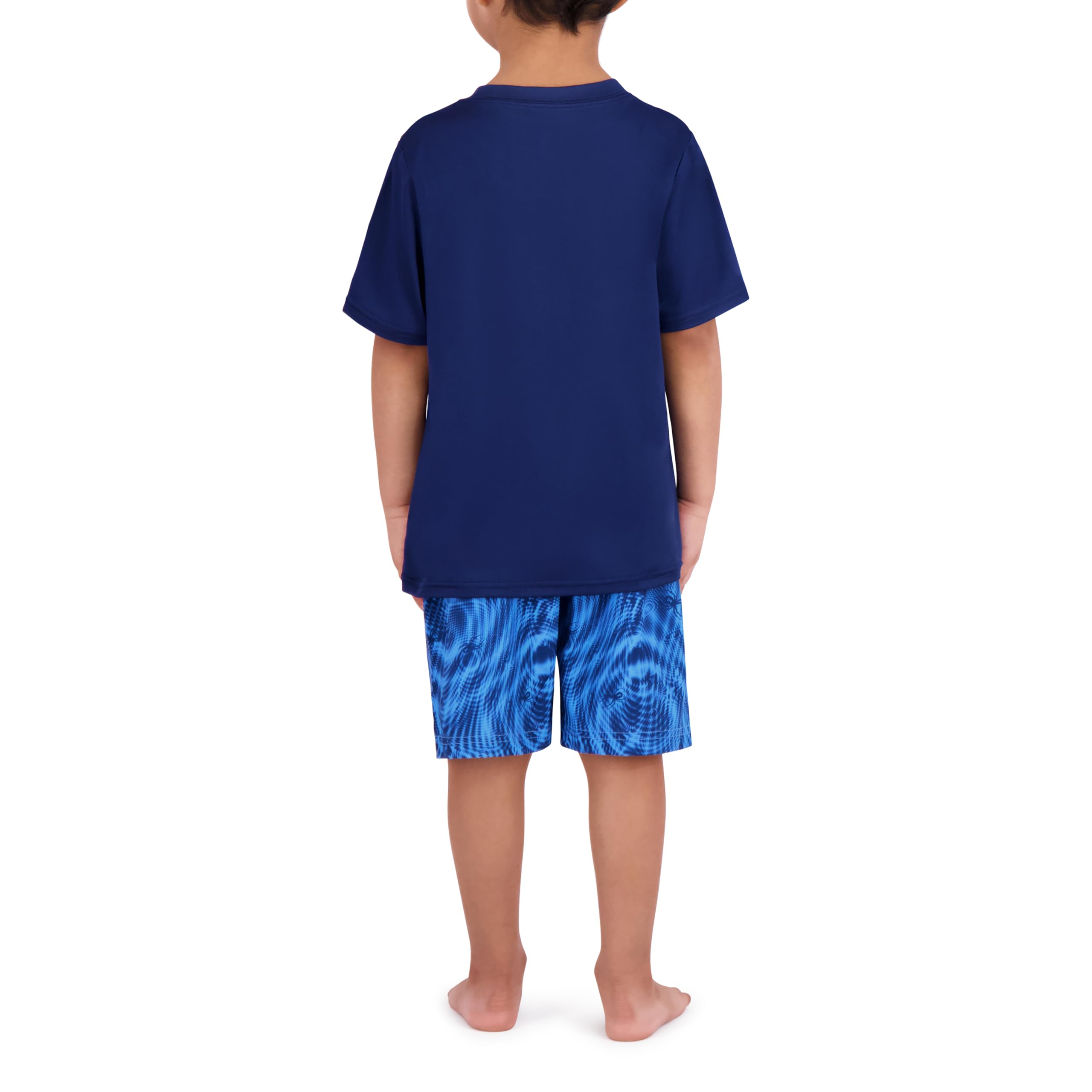 Spyder Ensemble de bain 2 pièces pour garçon – Rashguard à manches courtes et maillot de bain, UPF 30+, séchage rapide, pour petits garçons