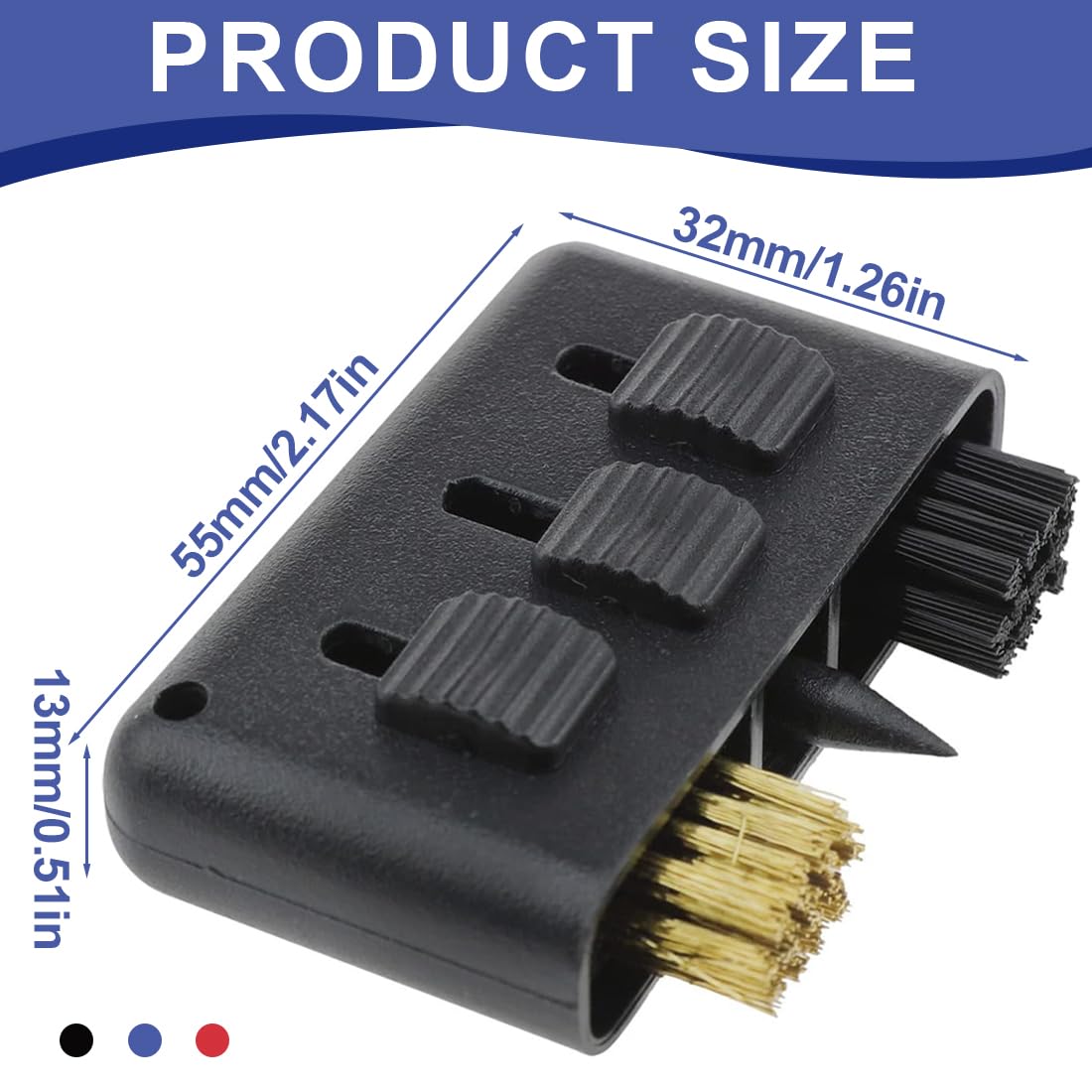 IKOPFLN 3 spazzole 3 in 1 per mazze da golf strumento di pulizia multiuso spazzola per la pulizia delle scanalature delle mazze da golf kit per la pulizia delle scarpe con portachiavi