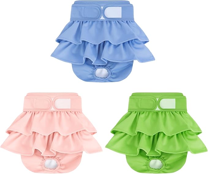 Reusable Dog Diapers Female 3 Pack Washable Highly