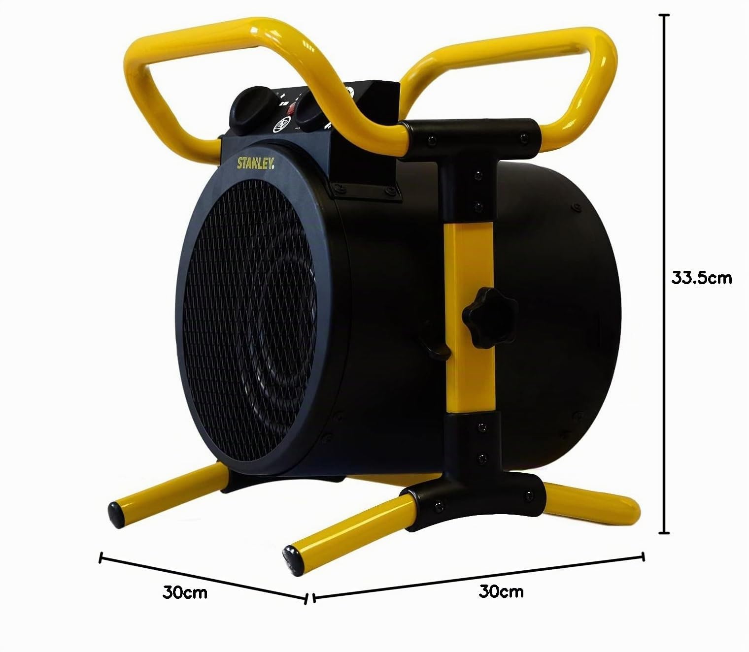 Stanley ST-52-231-E Radiateur turbo électrique soufflant, Noir/jaune