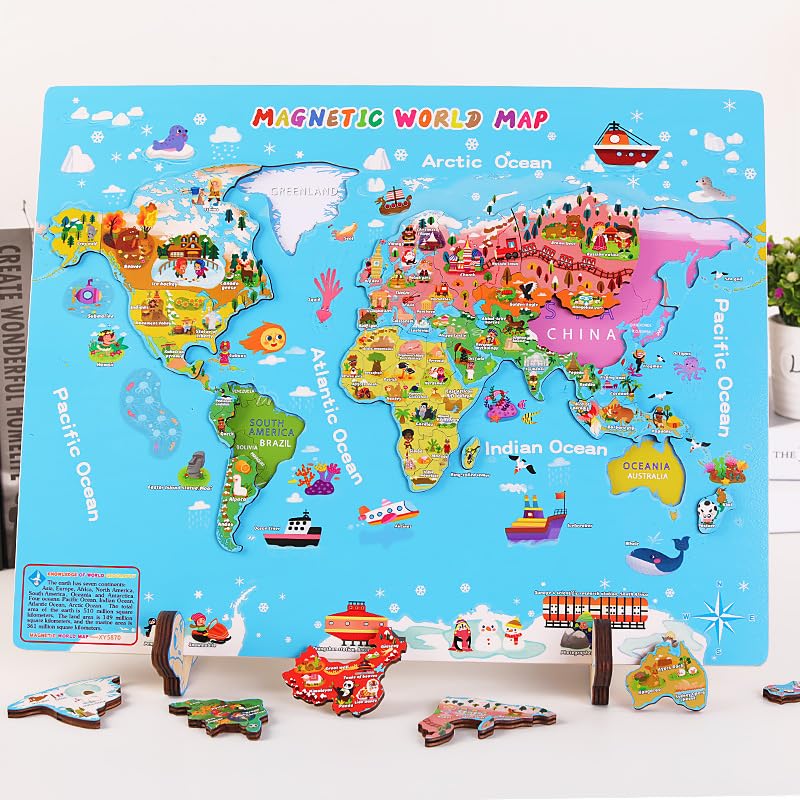 Amazon.co.jp: 世界地図 木製 米国 ワールドマップ パズル 木の