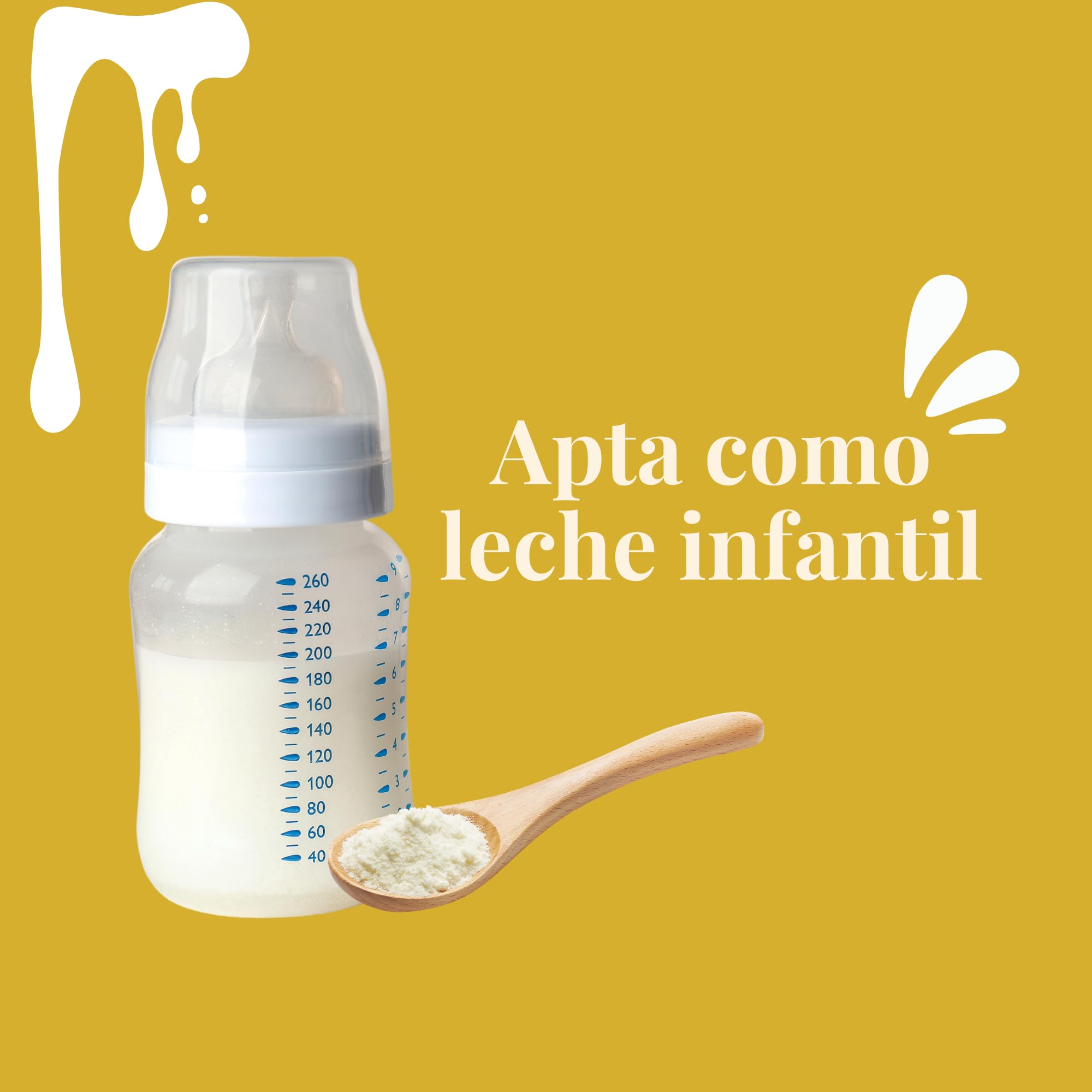 Biolactea Leche de Burra en Polvo 180 gr - Leche Pasteurizada Liofilizada Ecológica Rica en Proteínas
