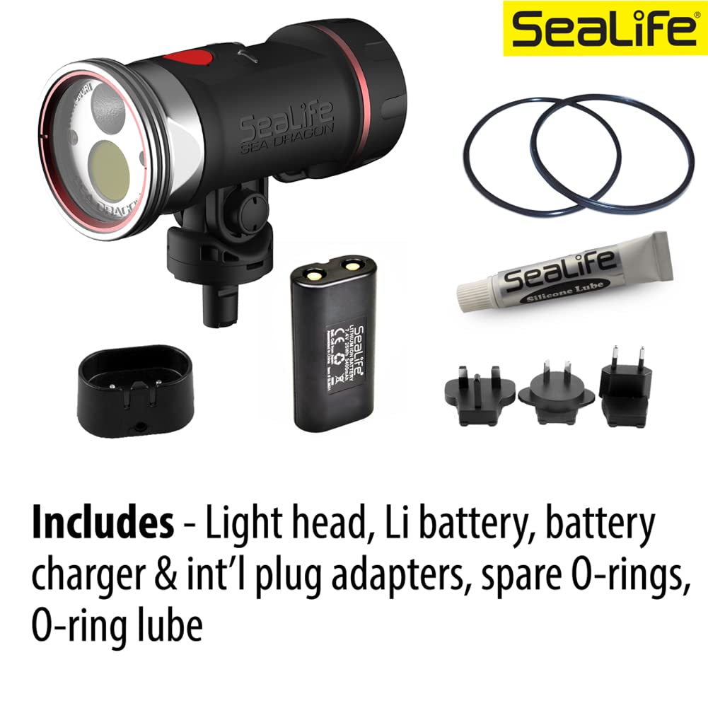 Sealife Sea Dragon 3000SF Pro Dual Beam Unterwasser Foto- und Video LED Leuchte für Kompaktkameras und Actionkameras - perfekt auch als Tauchlampe durch Separate engstrahlende LED