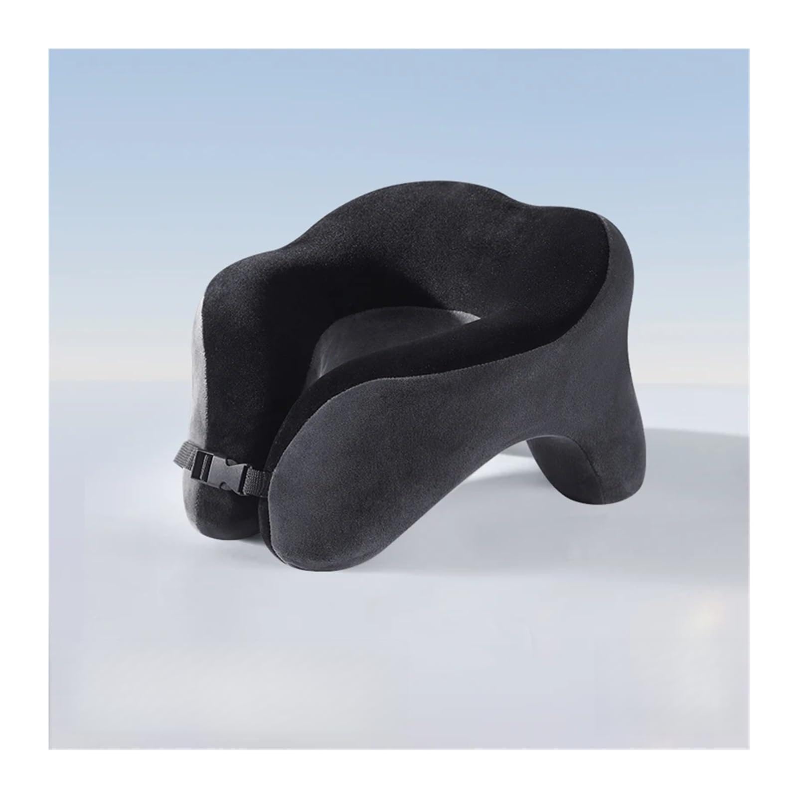 Hviyroi car seat cushion Travel Neck Pillow Slow Rebound Memory Foam U-shaped(Black)