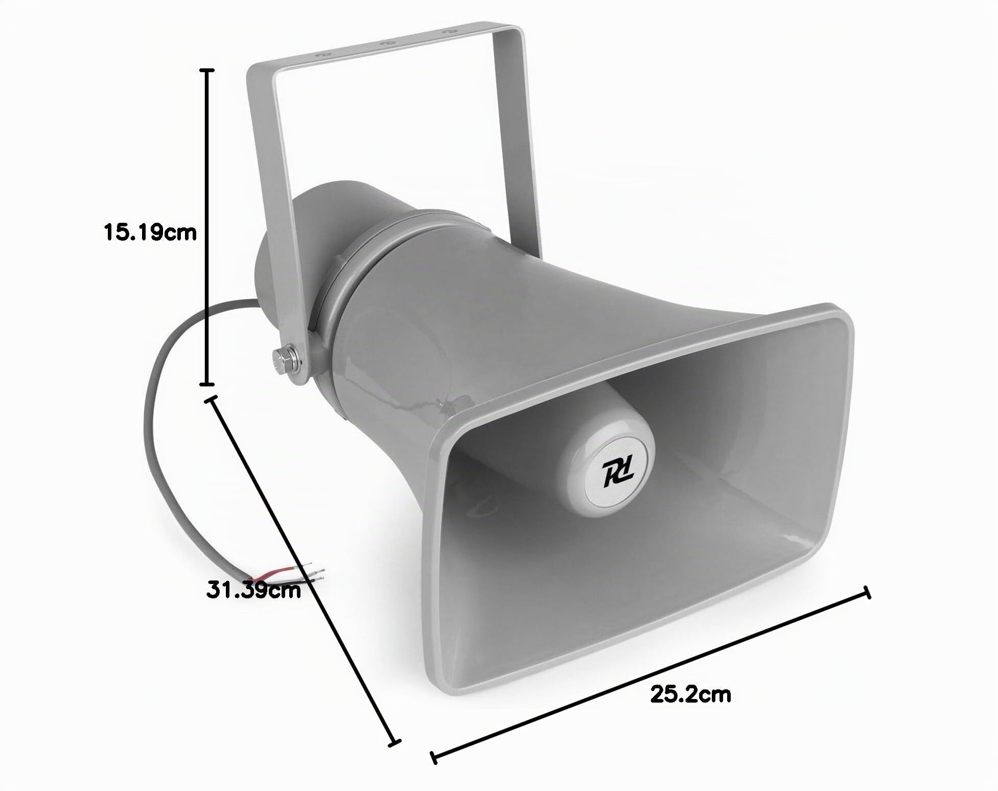 Power Dynamics HS20 - Haut-Parleur à Pavillon, Idéal pour Système de Sonorisation, 100V, Livré avec Support de Montage
