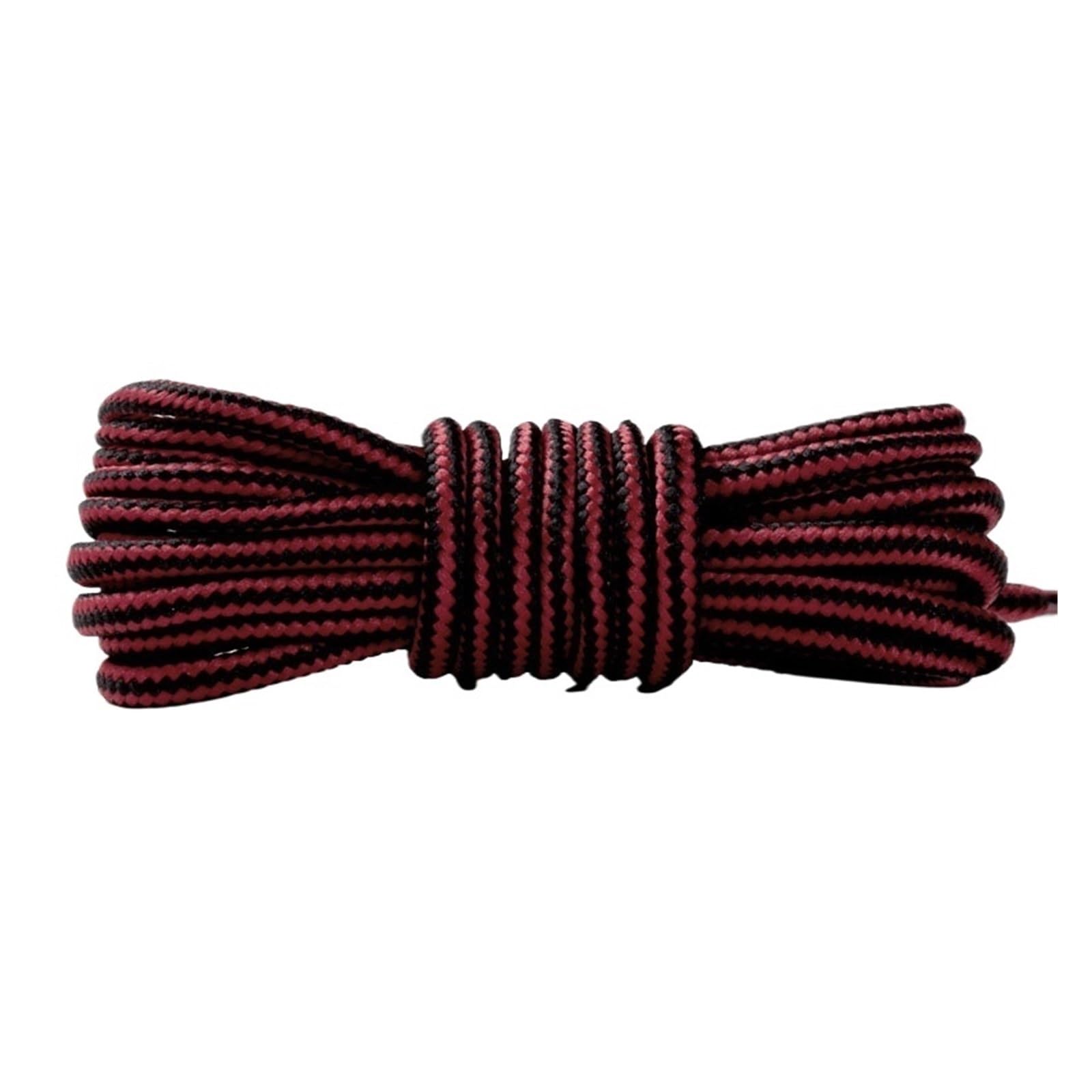 Cordones de Zapatos 1 par de Cordones de Zapatos de 70 a 150 cm con Rayas Redondas, Antideslizantes y Resistentes al Desgaste, for Escalada de montaña y Deportes.(Black Red,150cm)