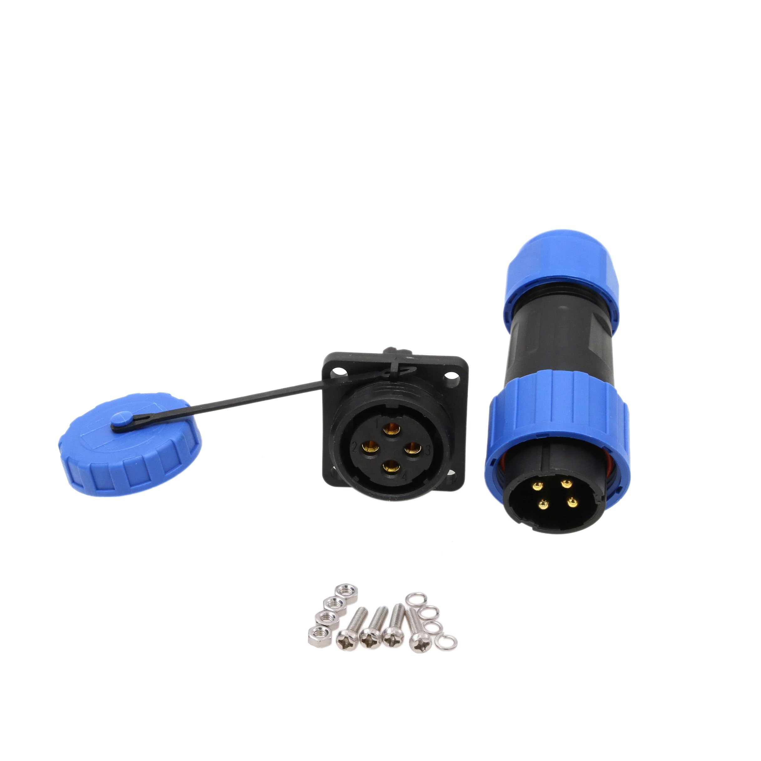 TY20 4 Pin 25A Waterproof Electrical Plug Connector, Male