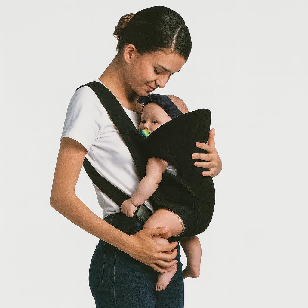 DTR Creation 3-in-1 Ergonomic Baby Carrier | Front, Back & Hip Seat Carrying Options | Breathable Fabric with Wide Waist Support | Comfortable Adjustable Straps for Newborns & Toddlers-image-40