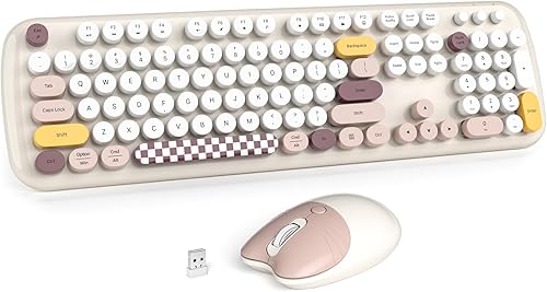 Miniatura 37 de Combo de teclado y mouse inalámbricos para Windows, teclado inalámbrico externo de tamaño completo 2.4G, mouse compacto, 8 teclas multimedia y