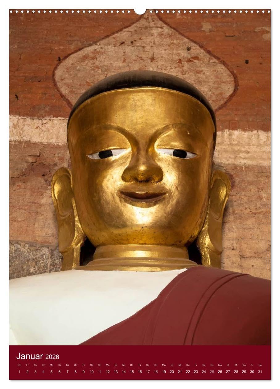 MYANMAR SPIRITUELL 2026 (hochwertiger Premium Wandkalender 2026 DIN A2 hoch), Kunstdruck in Hochglanz