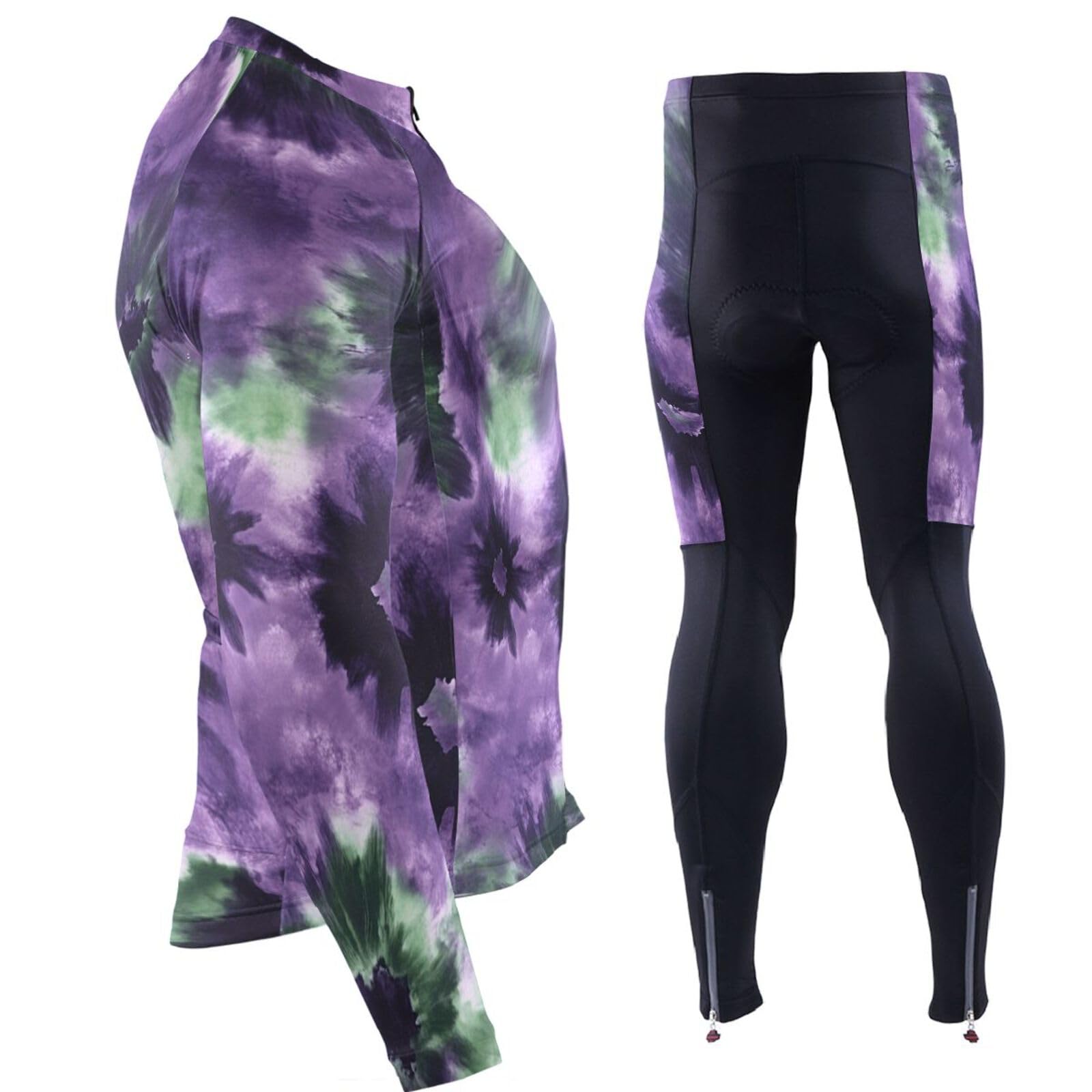 Herren Radtrikot mit Taschen, atmungsaktiv, Ärmel, 3D-gepolstert