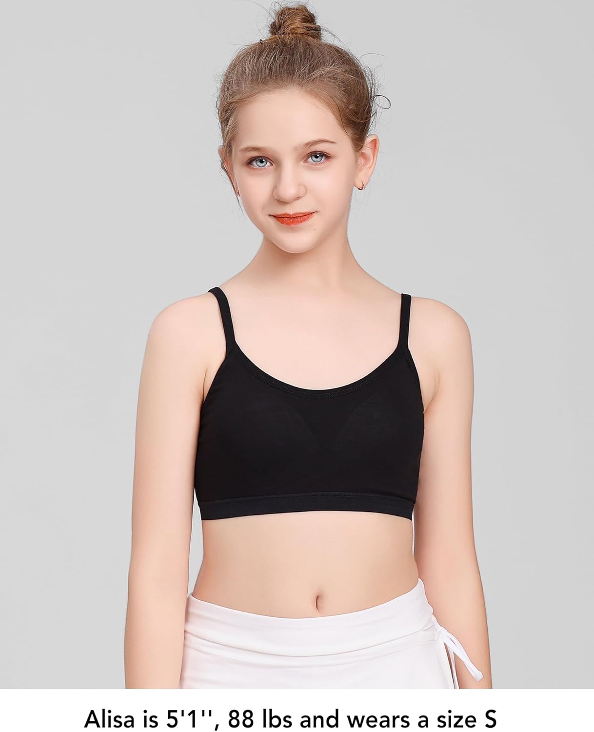 SALIA GIRL Sport Crop Cami Bras for Teens & Training Girls Bras with Adjustable Straps - Image 2