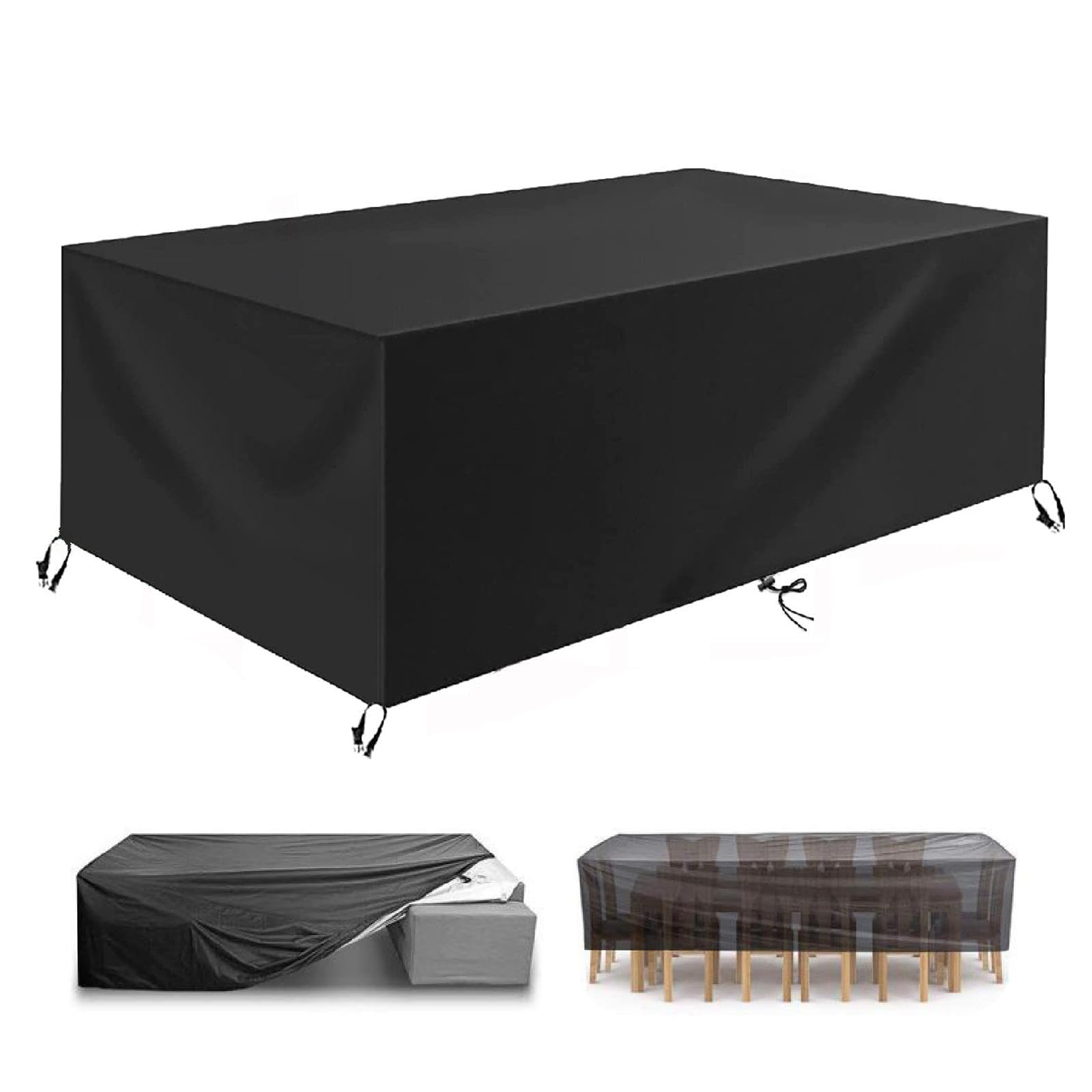 SIMPHAUS Stoelhoes voor buiten, stapelbaar, waterdicht, voor buiten, tuin, Oxford-weefsel, 420D, uv-bescherming, 80 x 100 x 150/110 cm