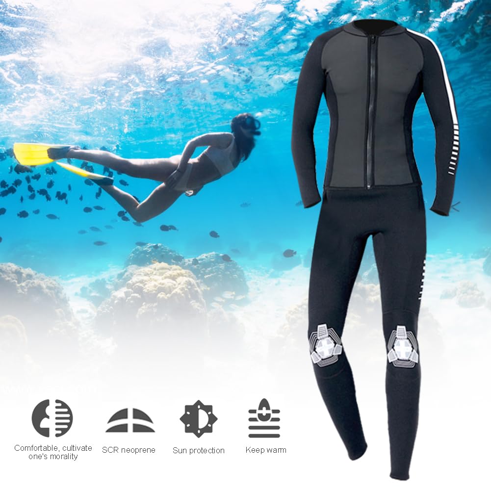 Changor Muta da Donna, Neoprene SCR per Immersioni | Materiale ecologico, protezione solare, resistenza alla pressione, nuoto in piscina