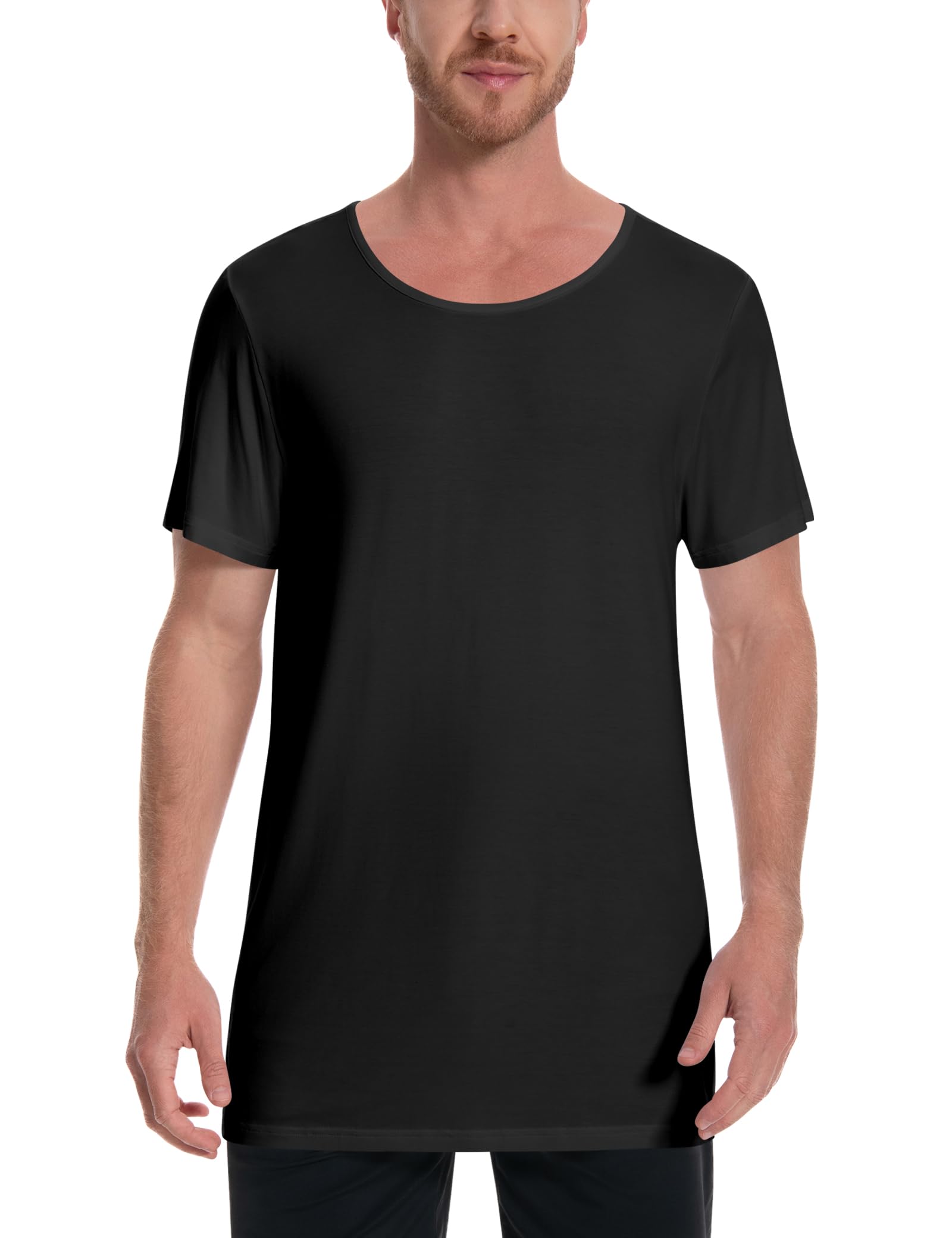 Mens Tall Undershirt Crew Neck T-Shirt Lightweight Breathable 1pack &amp; 3pack