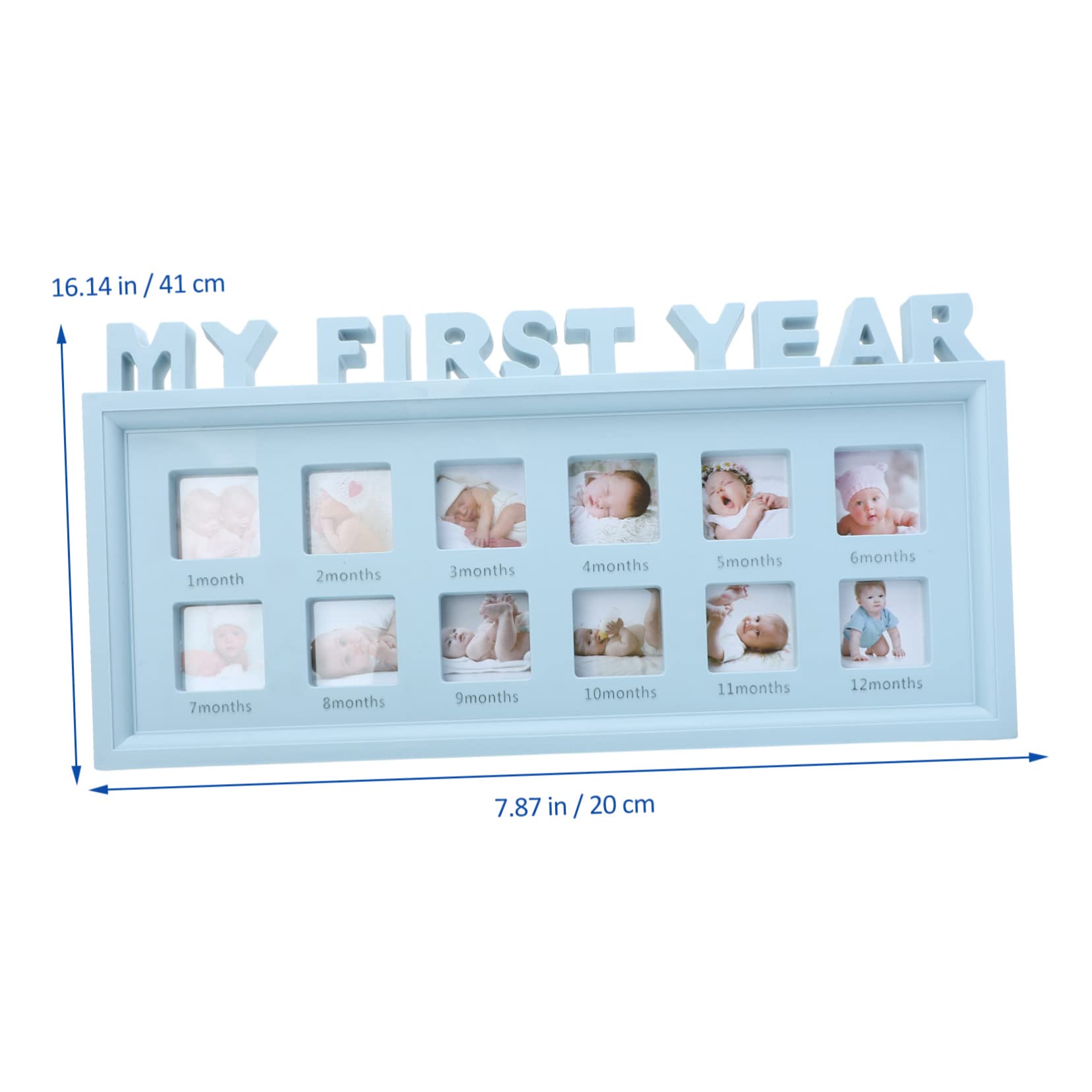 CIMAXIC Baby First Year Photo Frame 12 Month Milestone Wall or Table Photo Display