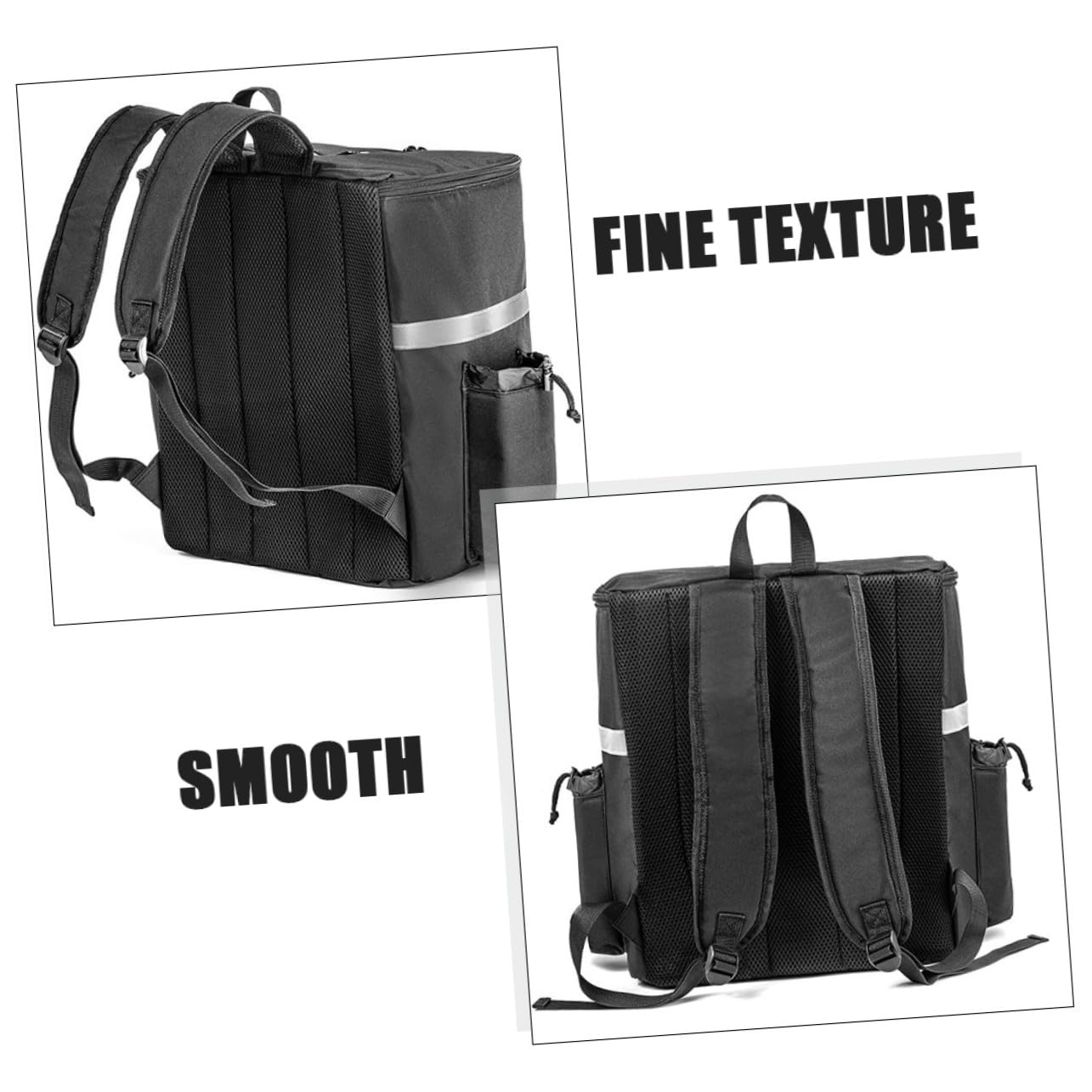 Isolierte Thermotasche mit Großer Kapazität und Gepolstert für Takeaway Picknick BBQ und Outdoor Verstellbarer Schultergurt Fronttasche für Handy und Snacks