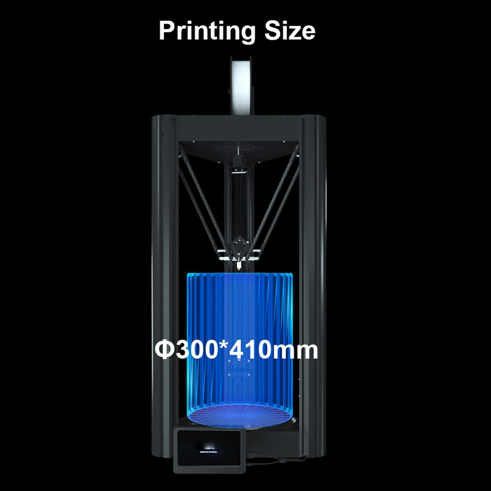 Drukarka 3D Szybka prędkość drukowania 400 mm/s z całkowicie metalową wytłaczarką bezpośrednią 7-calowy ekran dotykowy Obsługa WiFi Connect Zdalne sterowanie Drukarki 3D FDM Rozmiar wydruku φ300mm*410