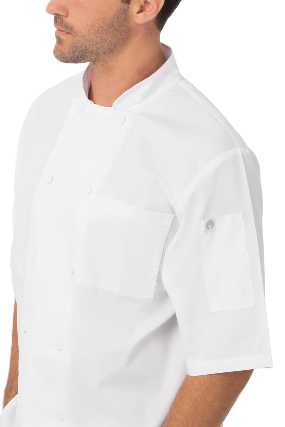 Chef Works Men's Montreal Cool Vent Chef Coat, White, Large - Image 5
