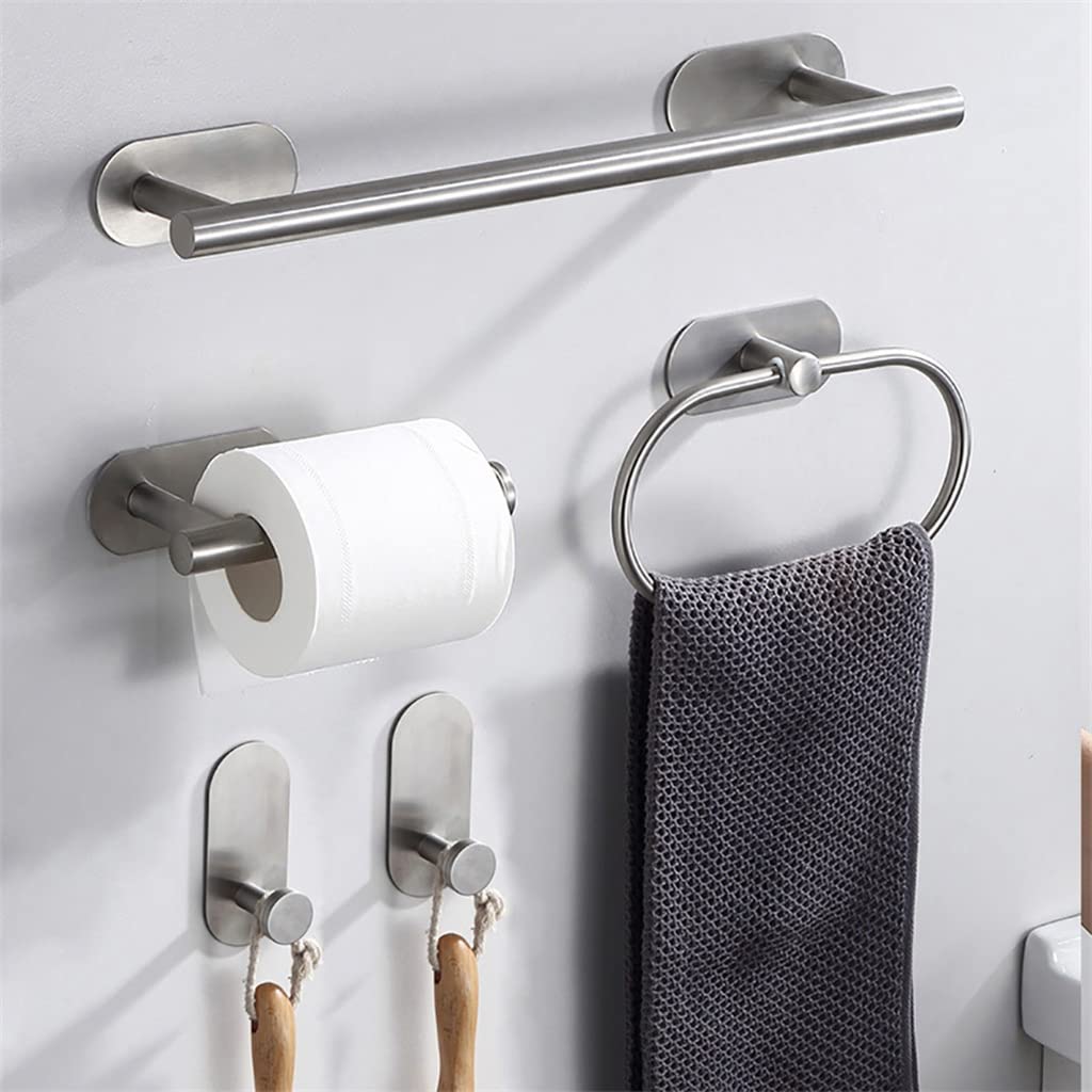 Toalleros, Toallero montado en la Pared Estante de Papel higiénico para baño Juego de Accesorios de baño Negro Mate de Acero Inoxidable Juego de Accesorios de baño (Color: B, Tamaño: D) (BD) To