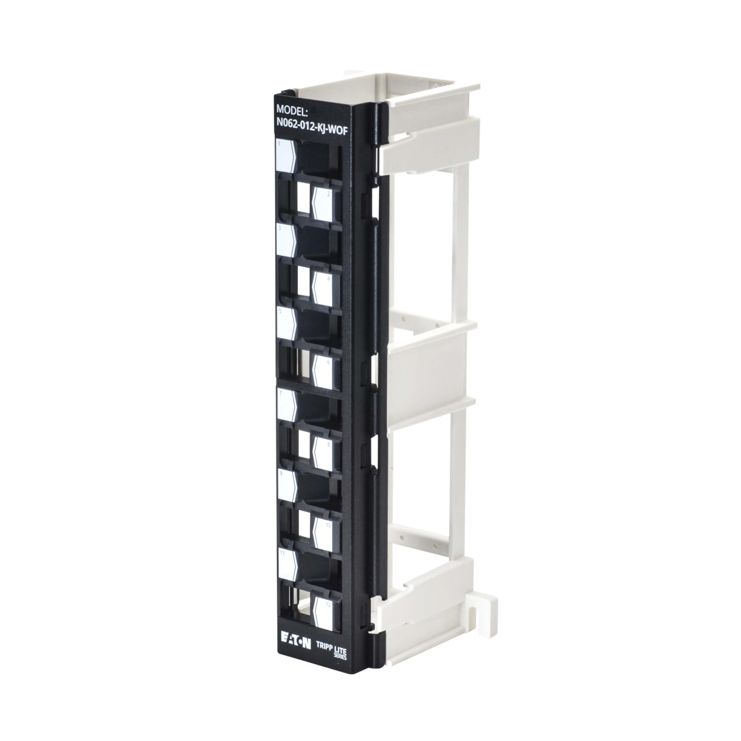 Eaton Tripp Lite - Pannello patch per montaggio a parete, 12 porte, per prese UTP Keystone, porte offset, installazione verticale o orizzontale, conforme TAA, garanzia a vita del produttore (N062-012