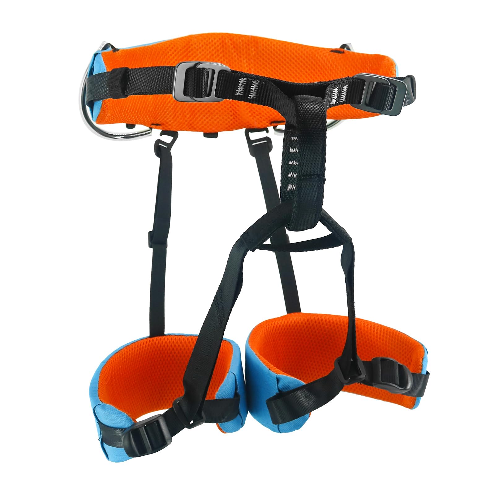 NewDoar Climbing Harness,Thin & Lightweight Rock Climbing Harness,Kids Half Body Harness,Waist Protection Comfortable Adjustable Safety Belt for Rappelling Fire Rescuing Tree Climbing Arborist