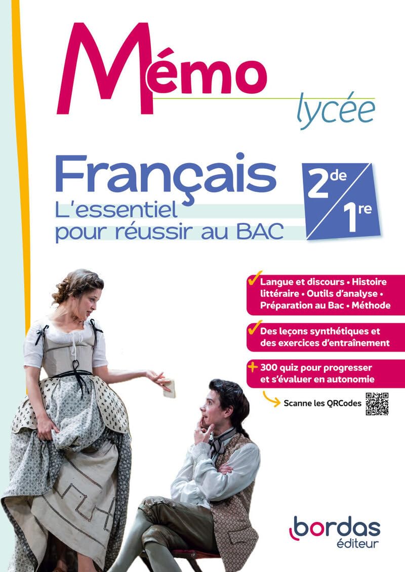 Mémo Lycée - Français 2de / 1re - 2024 - Cahier - élève: L'essentiel pour réussir au bac